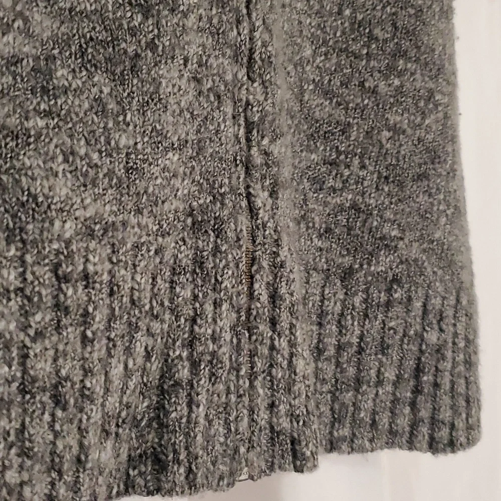 J. Jill Sweater Vest Full Zip Casual Work Business Warm Wool Alpaca Blend Gray - Picture 5 of 6
